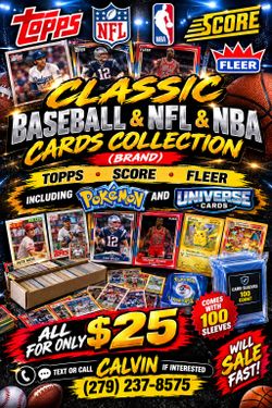 Classic Baseball, NFL & NBA Trading Card Collection
