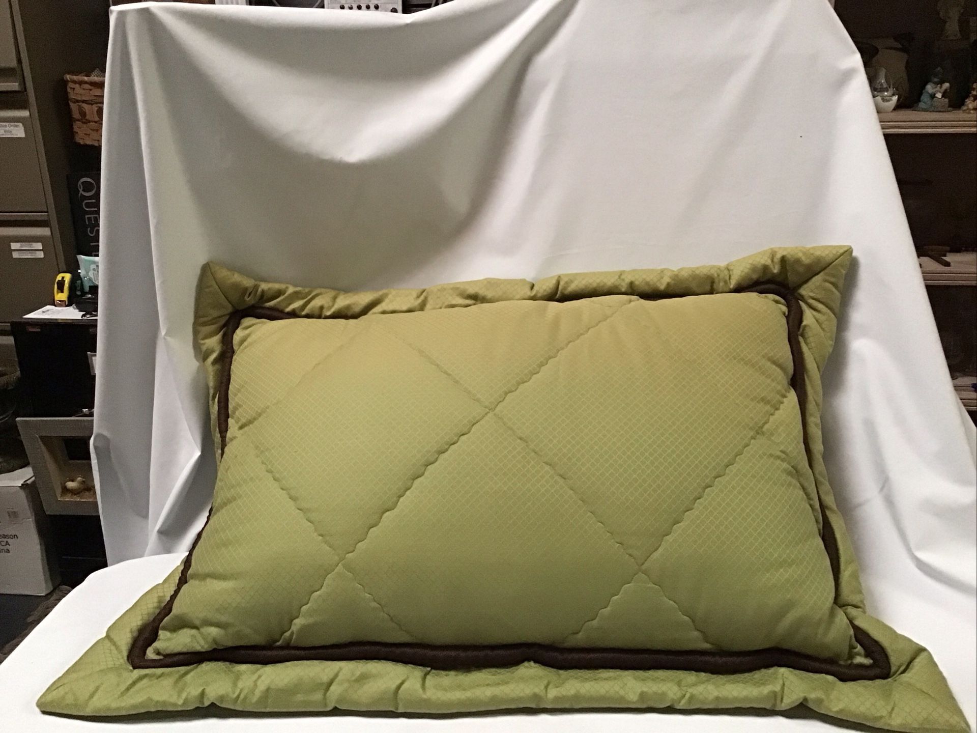 Custom Made Flange Standard Pillow Sham w/ jumbo cord