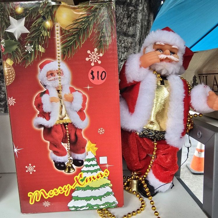 Musical Santa Claus Climbing Toy Christmas Ornament Xmas Gift Navidad Regalo