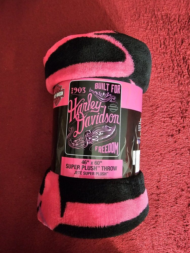 Harley Davidson Plush Throw 46x60 NWT