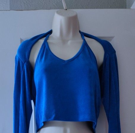 Women's/Jr Miss Halter Top And Shrug Set