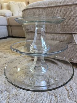 3-Tier Clear Glass Serving Stand