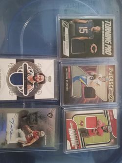 4 jersey cards one auto card