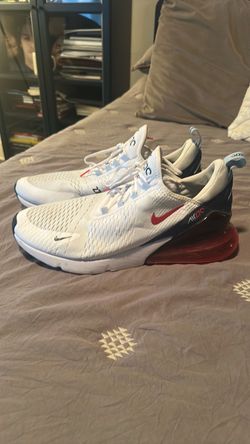Nike Air Max 270 White Red Navy Sneakers size 15