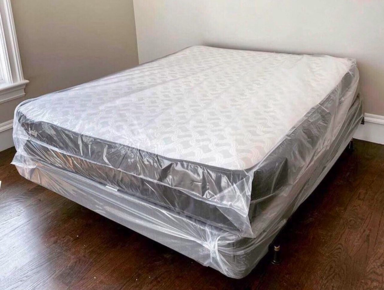 Set Full Size Mattress 9”+Box New Delivery Available