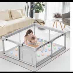 Besuhot Baby Playpen Baby Playard, Play Pen For Babies And Toddlers With Gate, 50x50 Baby Fence, Sturdy Safety Playpen, Indoor & Outdoor Kids Activity