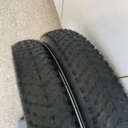 2 -26 x 4 fat tires for ebike good shape