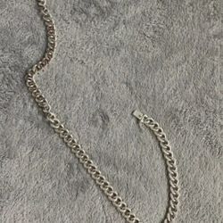 925 Stamped Silver Plated Cuban Link Chain Necklace 