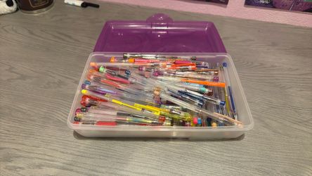 Box of over 100 Gel Pens