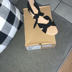 Sandals Yarrow Platform Wedge Black Womens Size 9.5 New With Box 