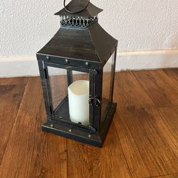 Vintage Lantern With Flameless Candle