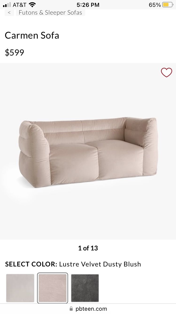 PENDING Pottery Barn Teen Carmen Sofa Loveseat 