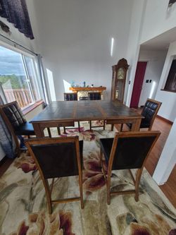 Counter Height Dining Table with 6 Chairs