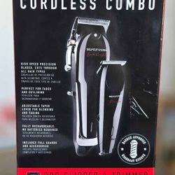 Cordless clipper and trimmer combo set