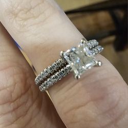 14k GIA certified Diamond Wedding Set