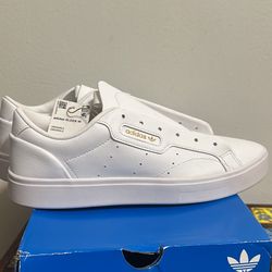 adidas Sleek Cloud White Core Black Gold Metallic (Women's)