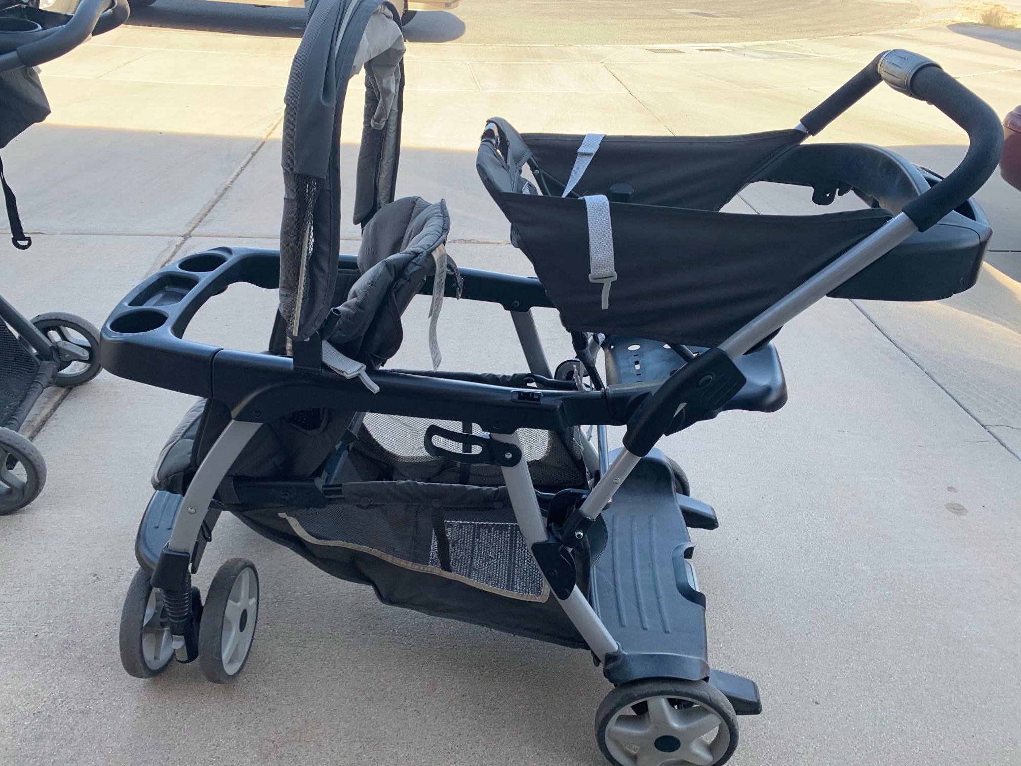 Graco Double Stroller + Graco Car Seat