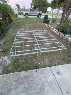 EZ-Fold metal platform bed frame. King Size