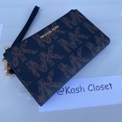 Michael Kors MK Double Zip Phone Wristlet/Wallet - Black Multi