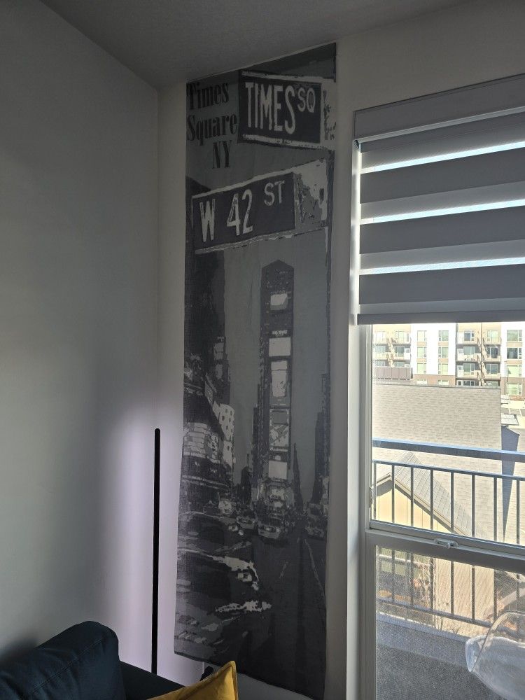 Large Vertical Times Square NYC Wall Tapestry – 23"x83"