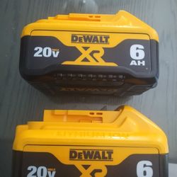 DEWALT 20v XR 6.0 AH Battery 