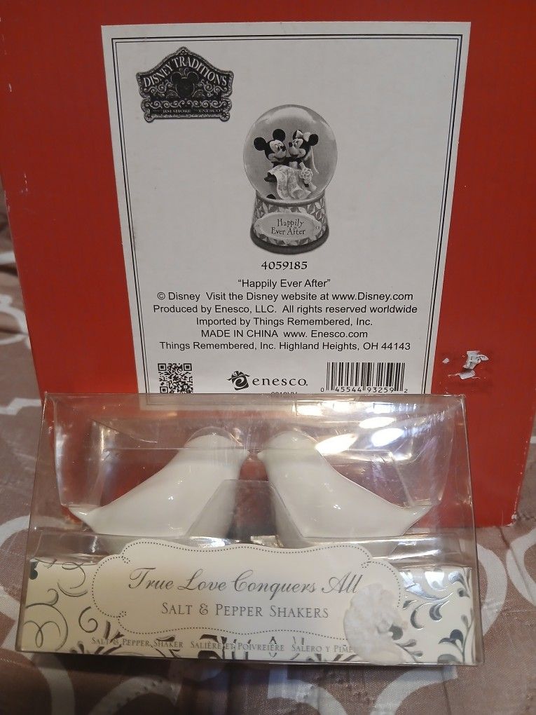 Disney Traditions Happily Ever After And Disney Fairy Tale Weddinga Salt And Pepper Shakers