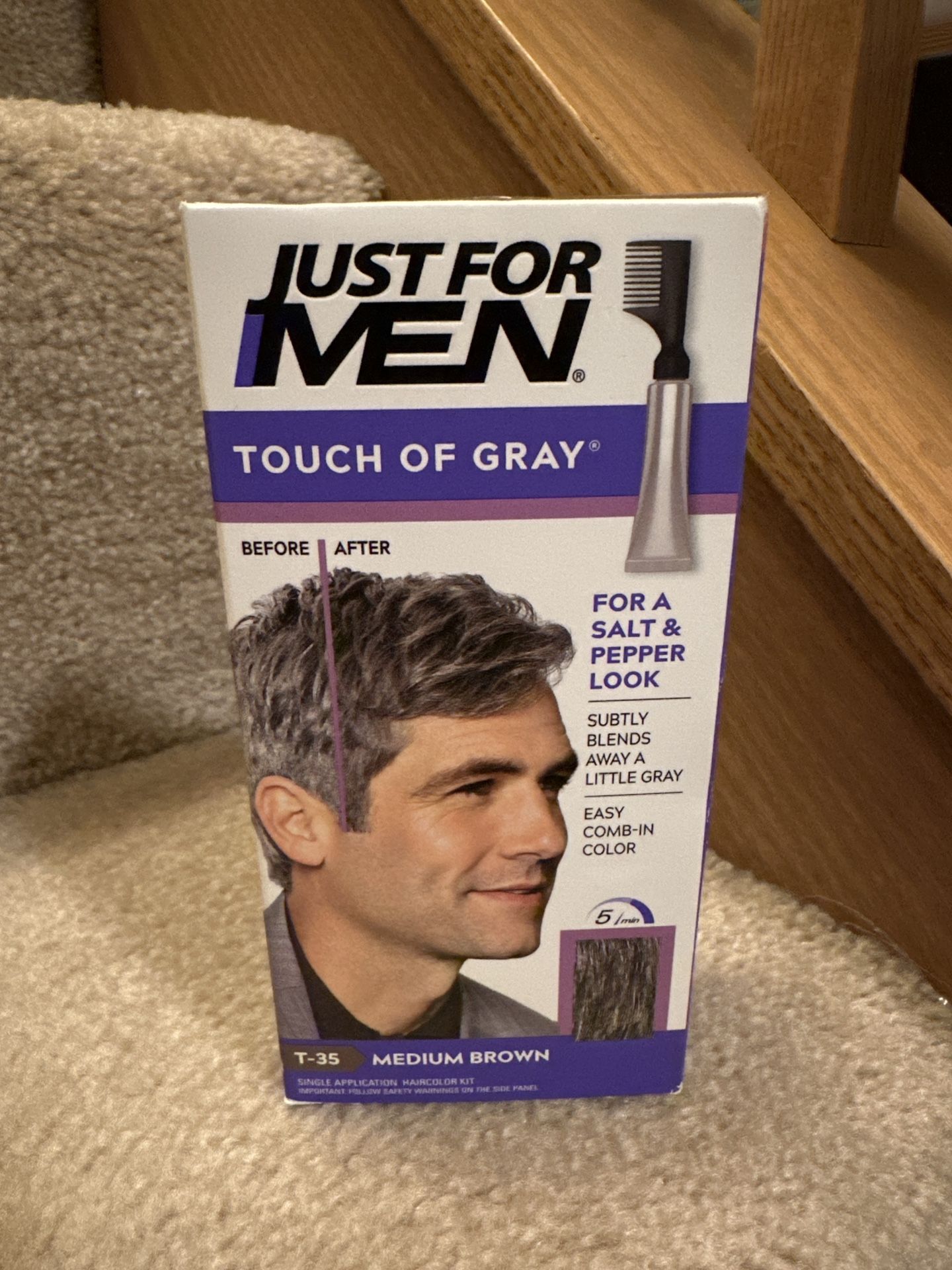 Just For Men Touch of Gray, Gray Hair Coloring for Men's with Comb Applicator, new $4