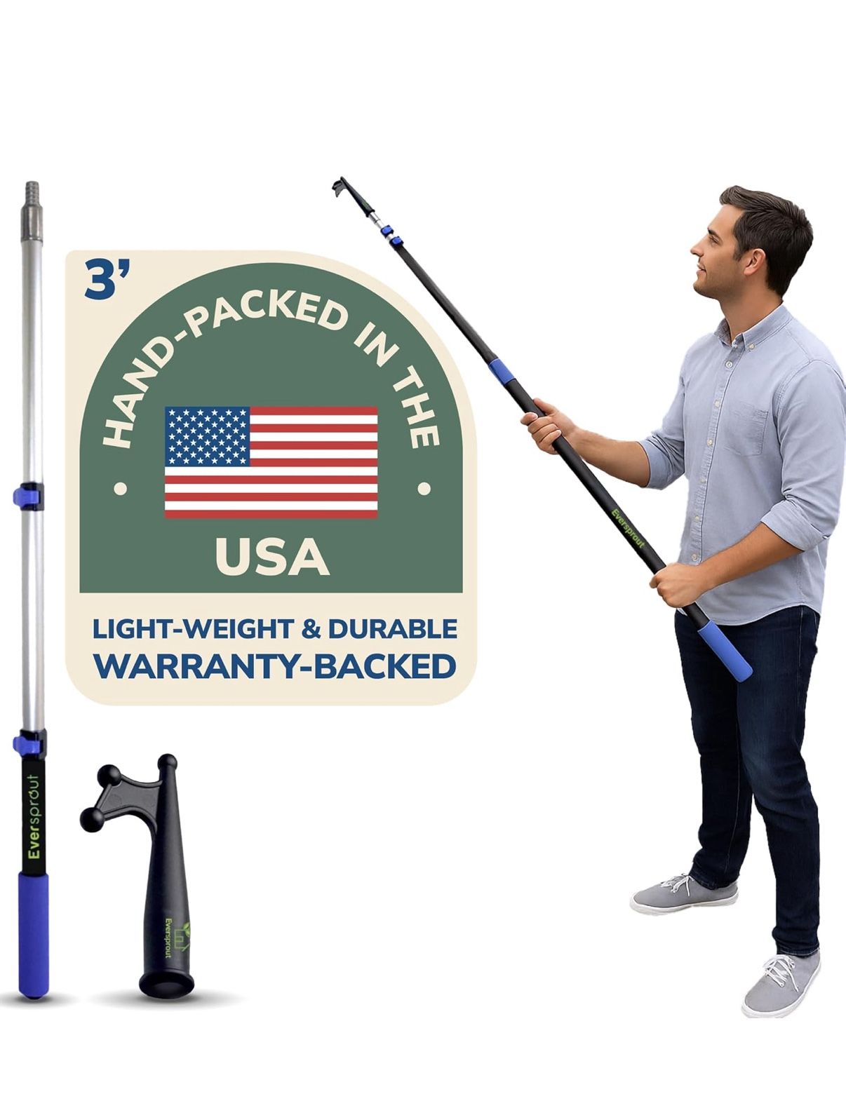 Telescoping Boat Hook | Floats, Scratch-Resistant, Sturdy Design |
