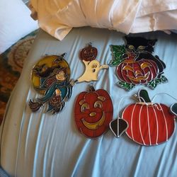 Stain Glass Halloween Ornaments 