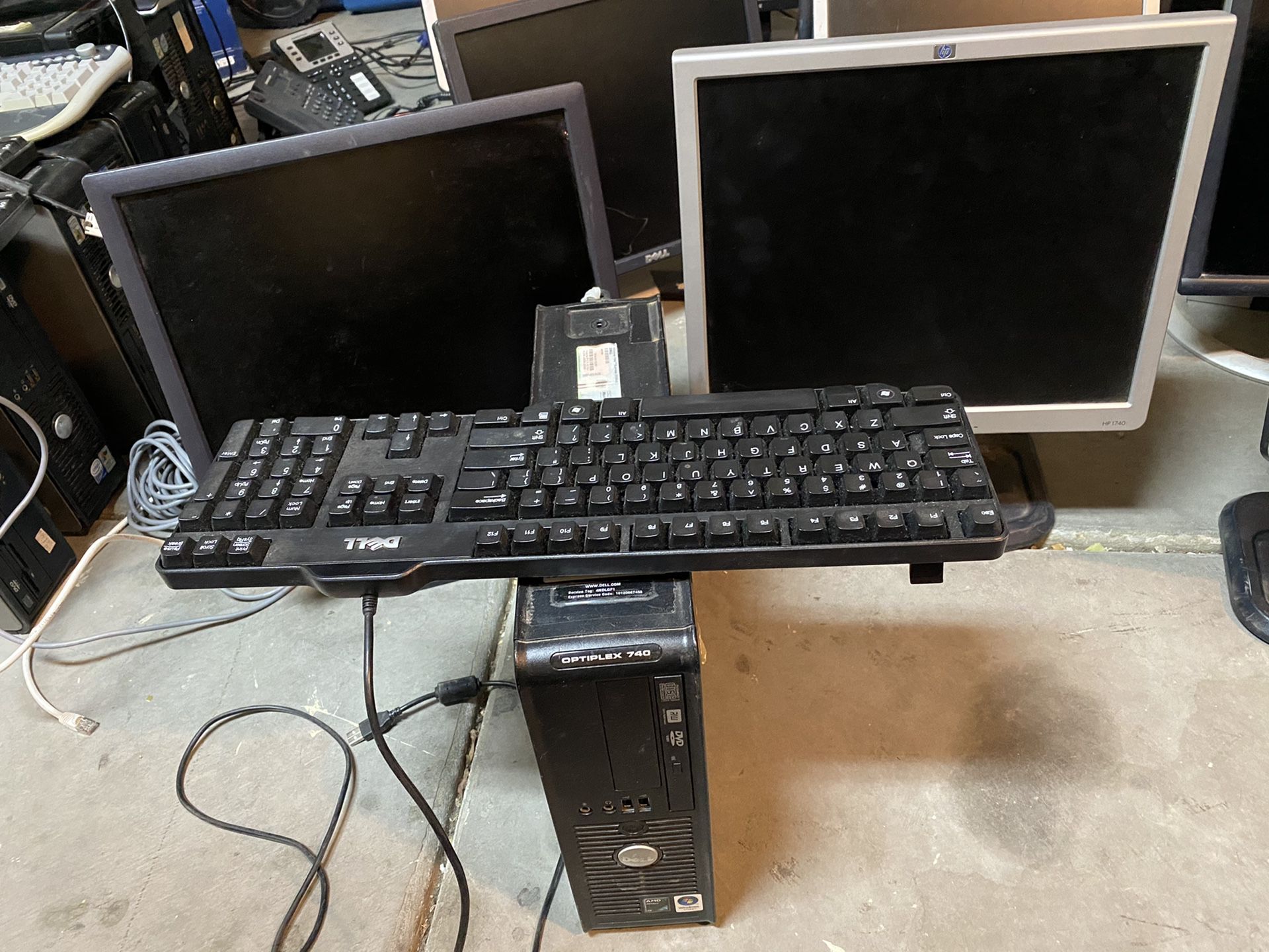 Computer, 2 screen, keyboard, mouse , and connectors for only$79