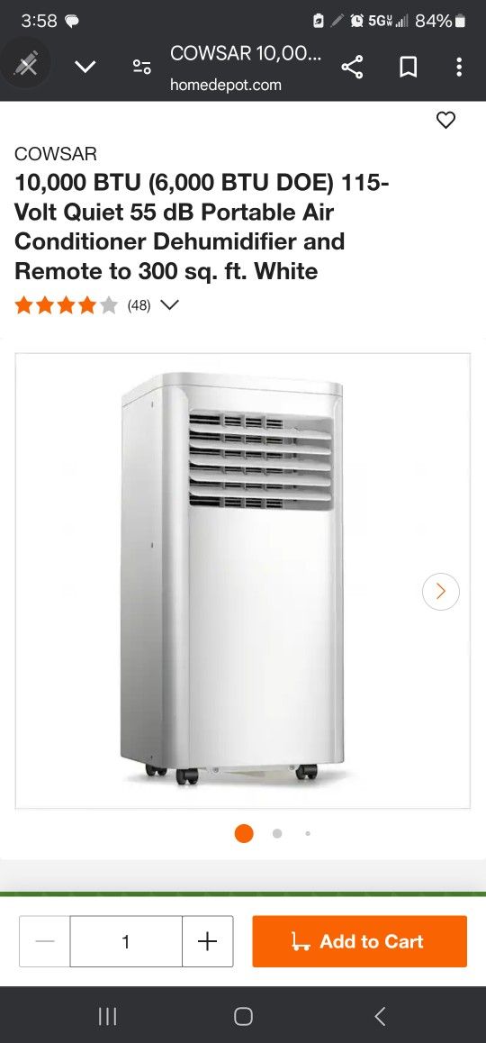 Portable AC Dehumidifier NEW