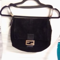 Fendi Black Suede Handbag