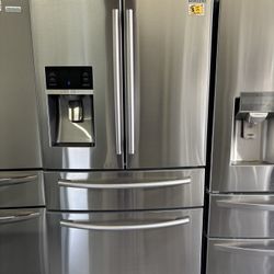 SAMSUNG 36” FRENCH DOOR REFRIGERATOR (NO ICE ON ICEMAKER)