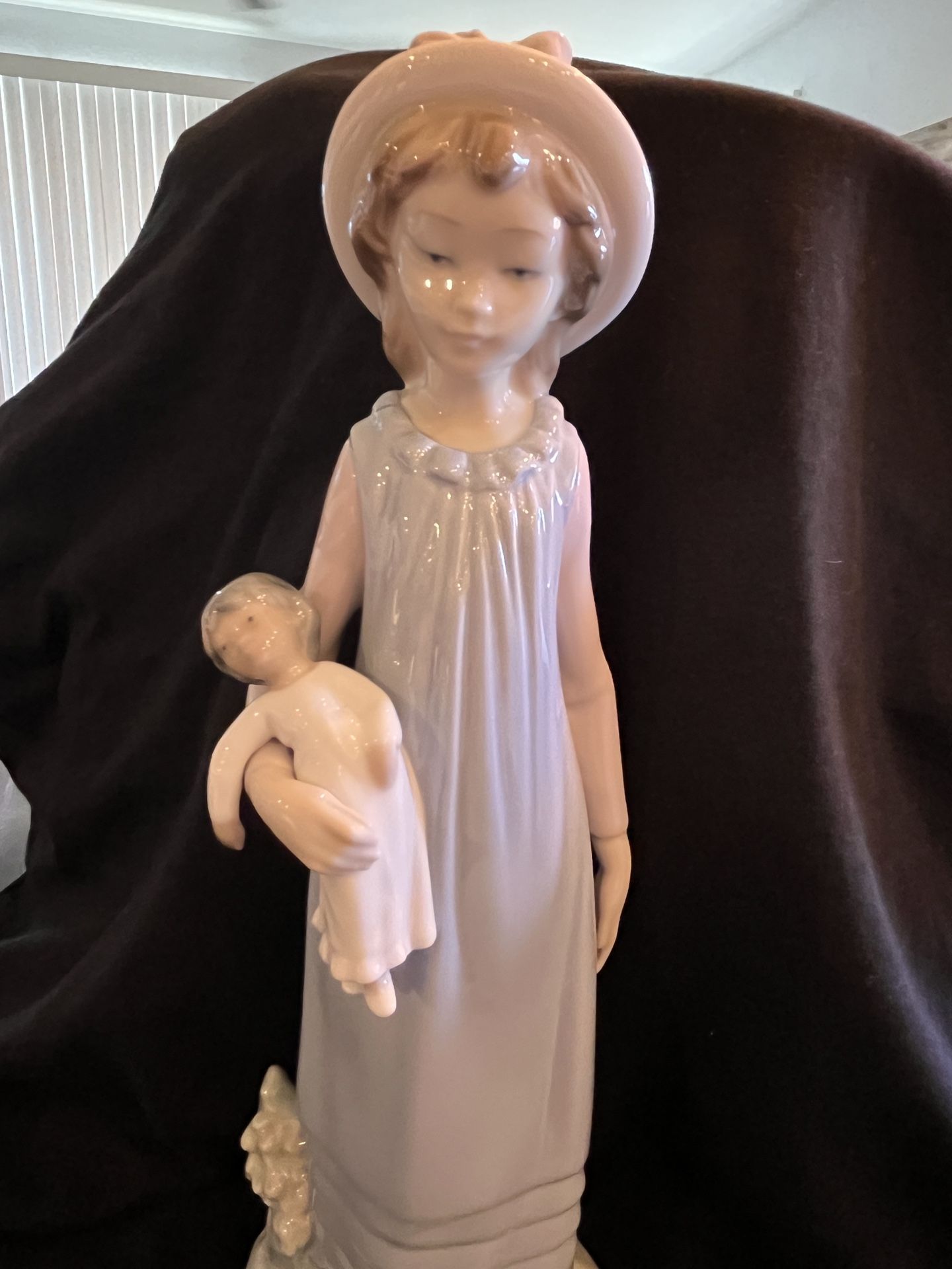 Lladro Young Girl With Baby Doll