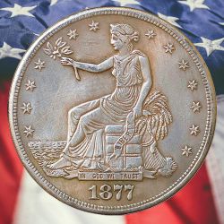 1877-CC Trade Dollar Silver Plated Novelty Coin - Circulated
