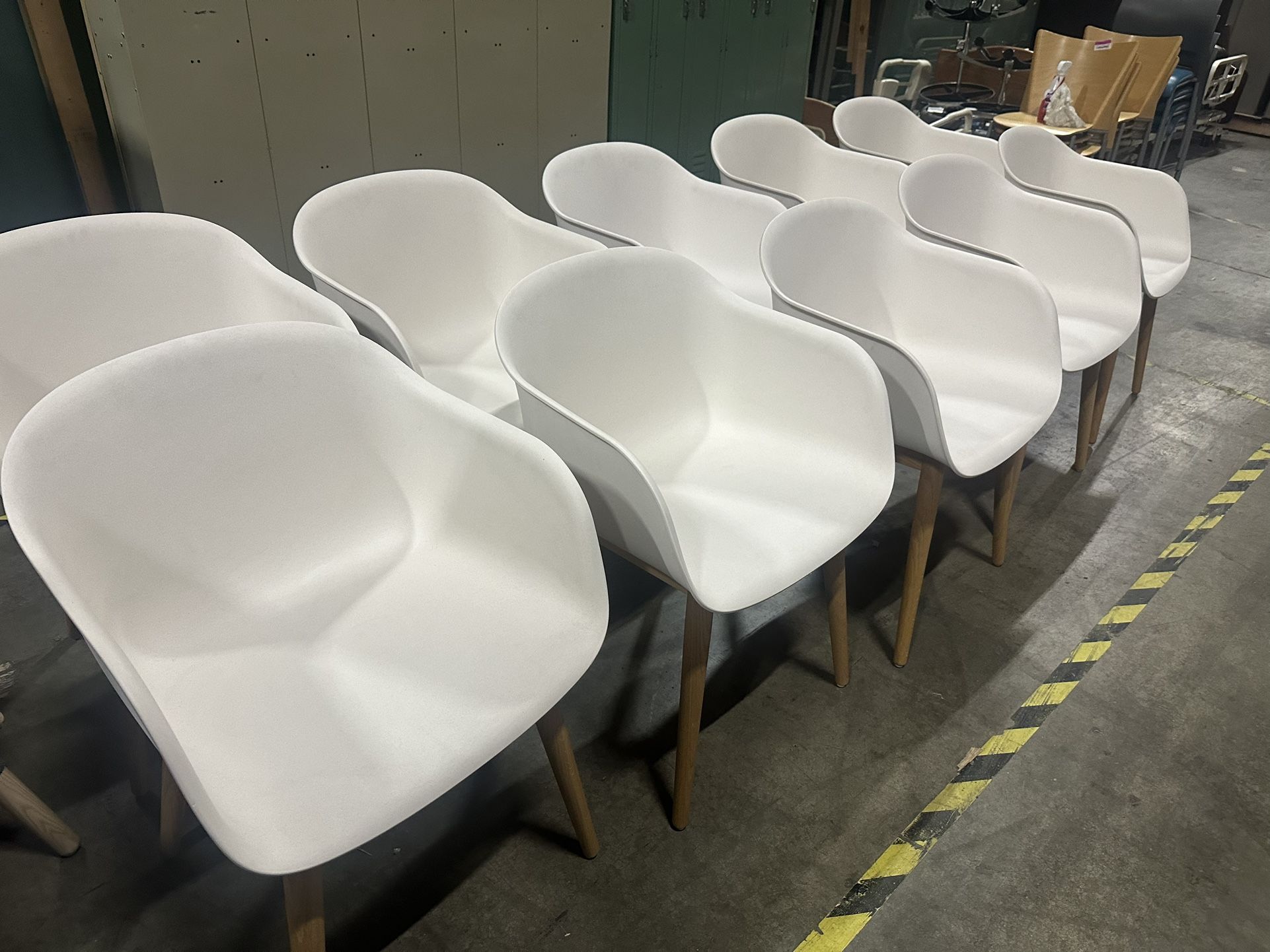 Designer Cammercial Grade Plastic Bucket Chairs, 10 Chairs Total
