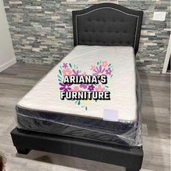 Twin Size Bed Frame With Mattress Included 