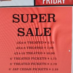 Treated  Wood  Sale