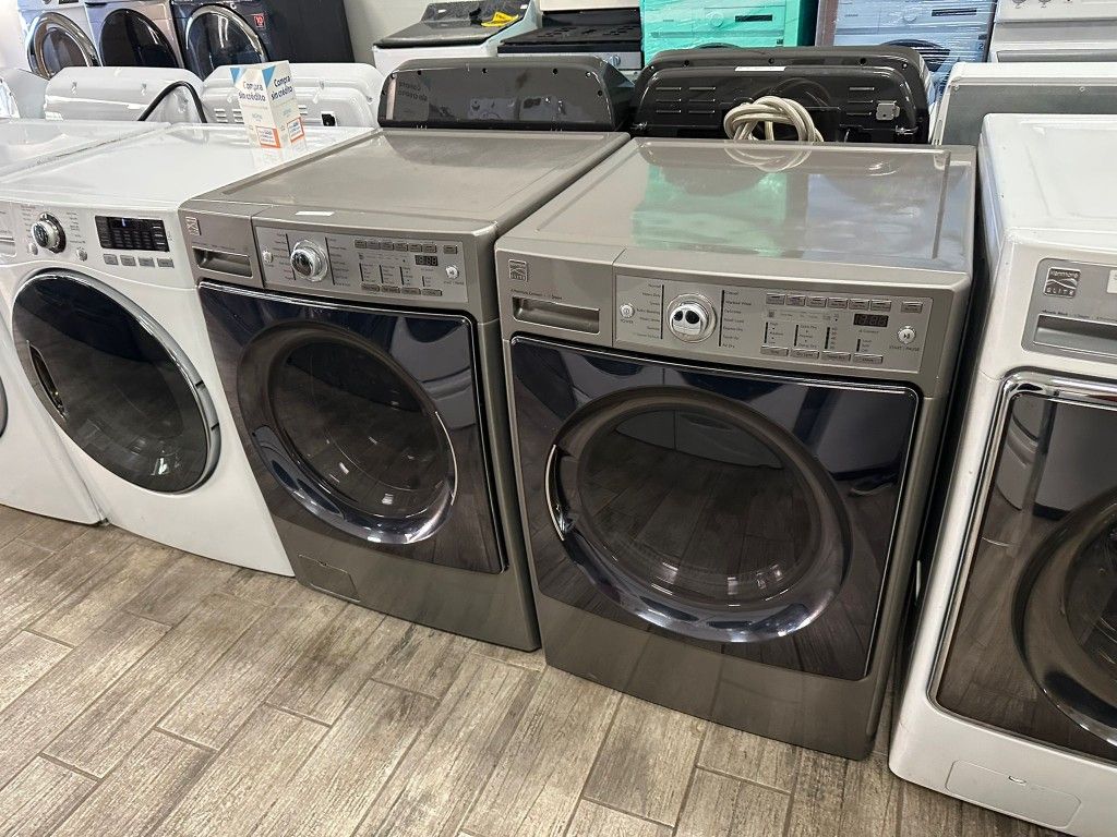 Kenmore elite stainless steel washer and dryer set electric XL capacity