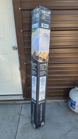 9ft aluminum market crank and auto - tilt patio umbrella