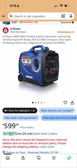 A-iPower Portable Inverter Generator