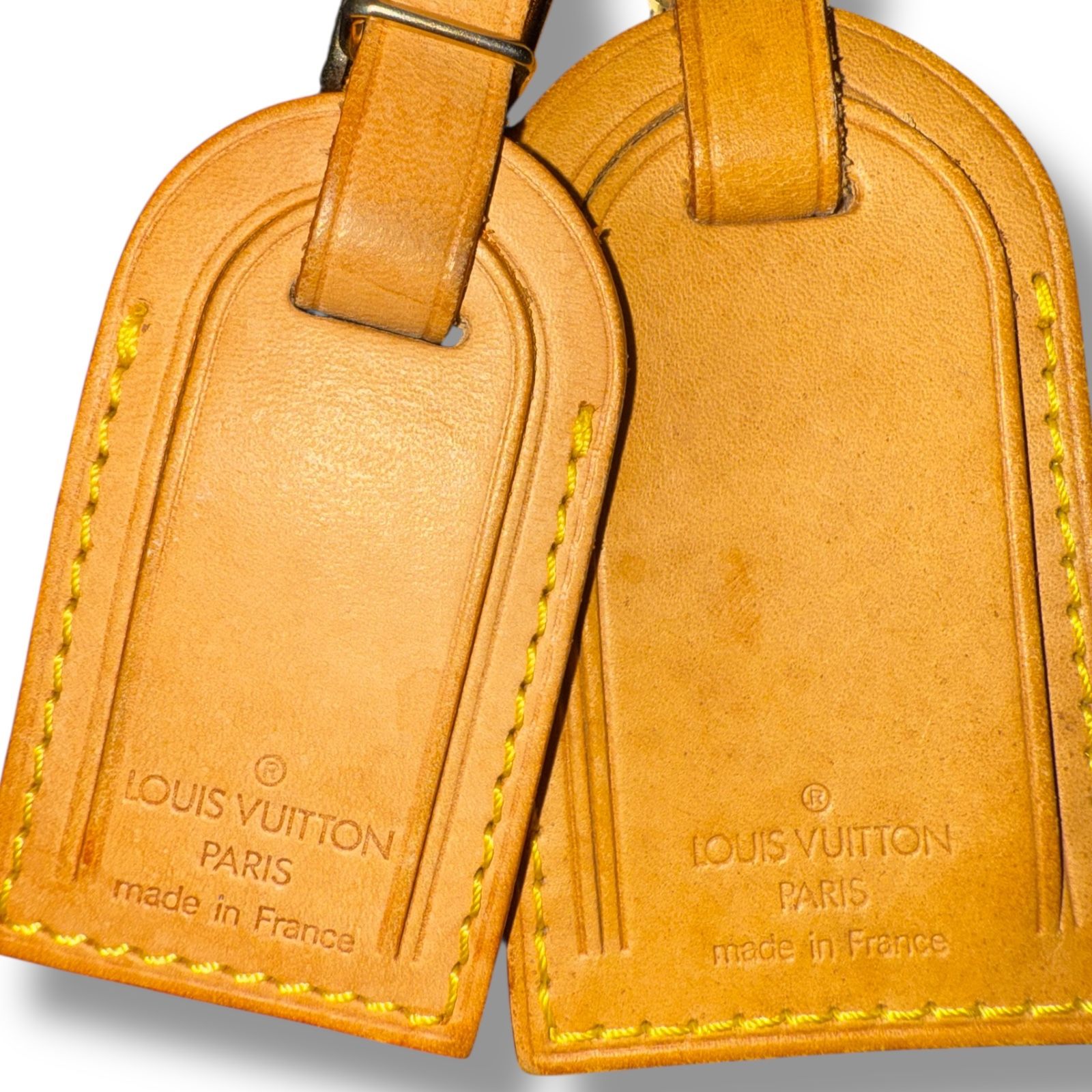 Set Of Authentic Louis Vuitton Luggage Tags – Vachetta Leather