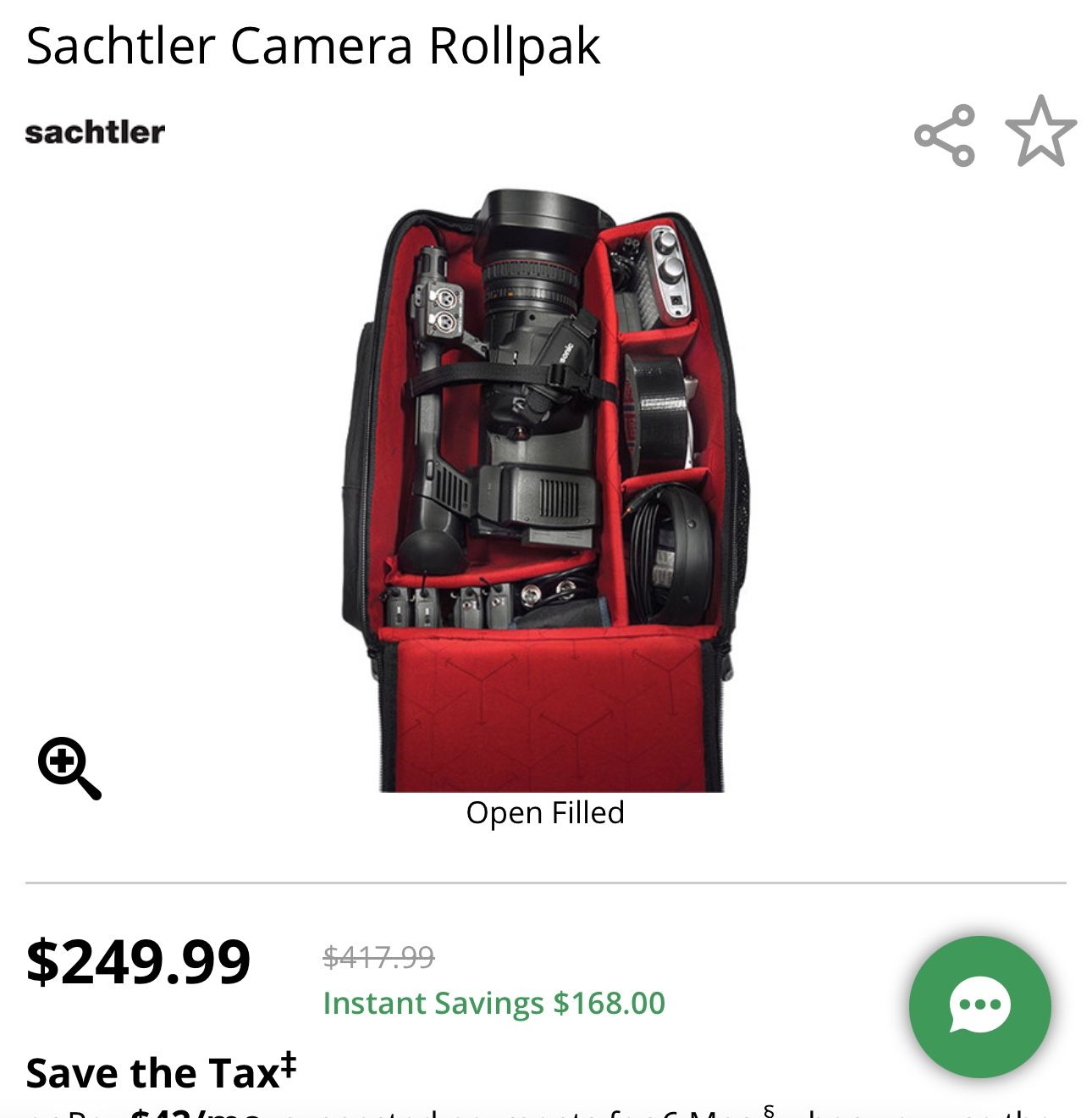 Sachtler Camera Rollpak New