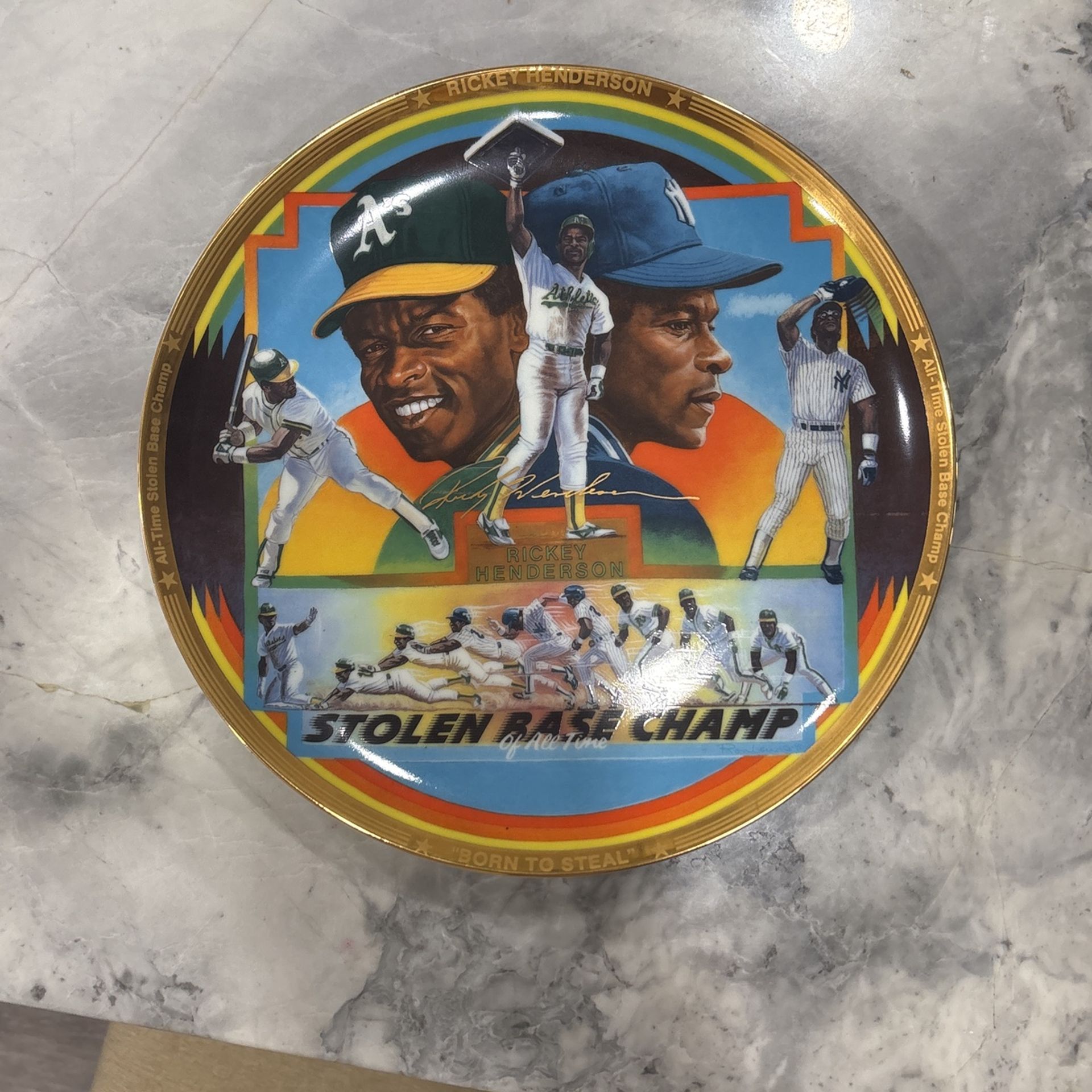 Rickey Henderson Gold Edition Plate