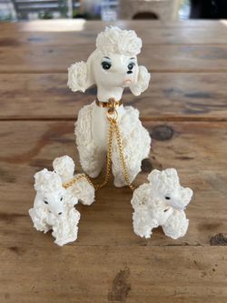 Vintage Japanese Poodle Figurine Set
