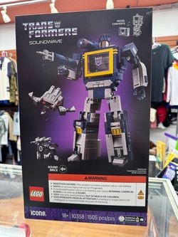 LEGO Icons Transformers Soundwave 10358 1505 Pieces Hasbro 18+ Sound Brick