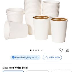 2400 Paper Cup 8 Oz New $70