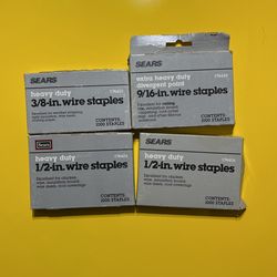 4 Box’s Of Sears Heavy Duty Wire Staples