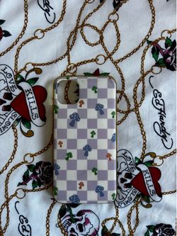 Purple mushroom phone case