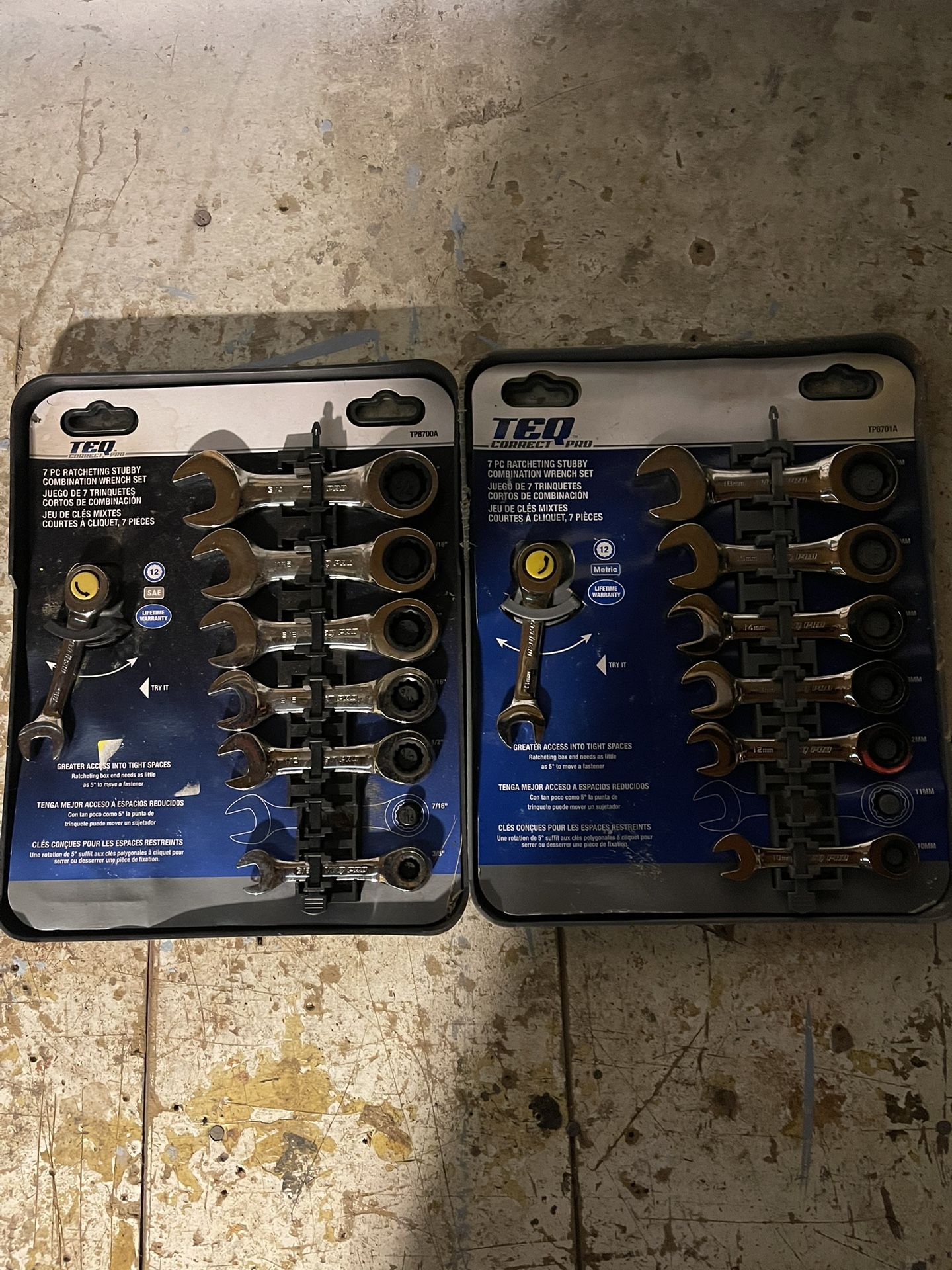 Ratcheting Stubby Wrench Sets